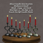 Mixxi Candle Sets Scarlets