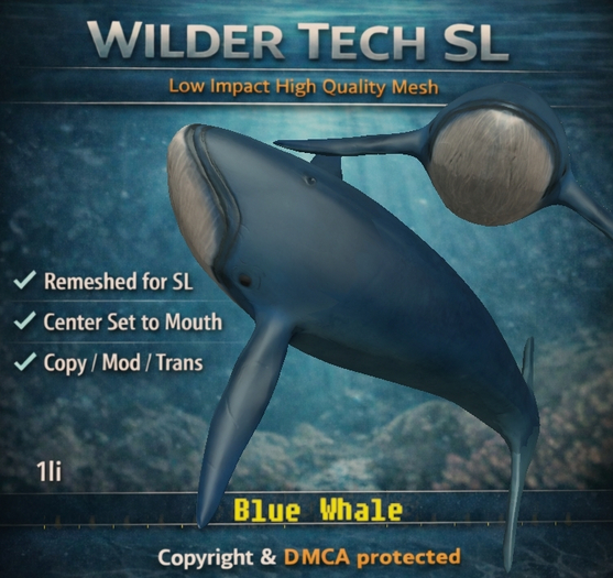 FULL PERM FISH Blue Whale - Wilder Tech