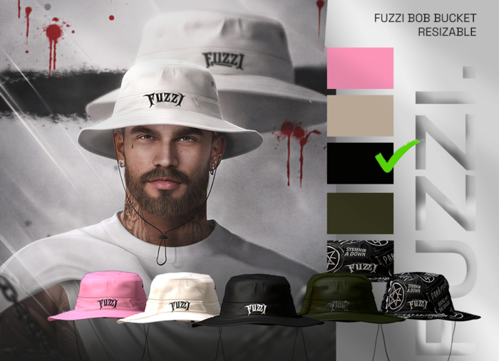 FUZZI BLACK BUCKET BOB