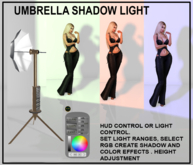 Umbrella shadow lighting with RGB