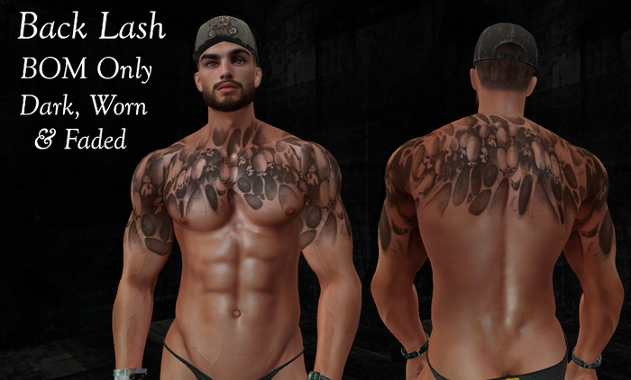 Etched  Back Lash Tattoo