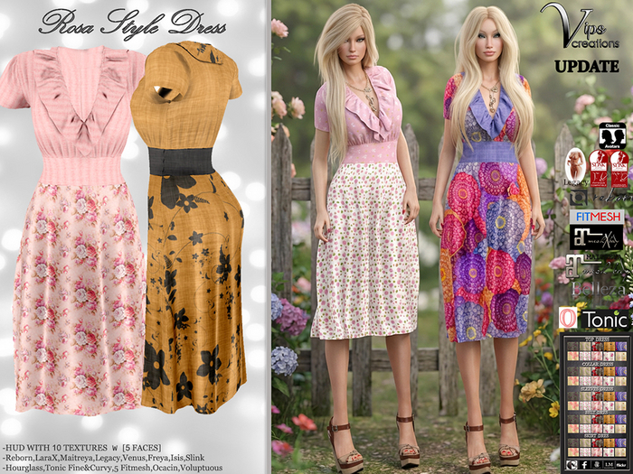 [Vips Creations] - Female Dress - [Rosa]-UPDATE