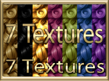 [ Curly hair Seamless 04 ] 7 Textures