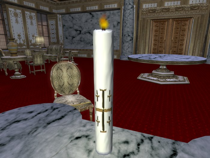 Fins - Altar candle "5 Crosses" - 80cm