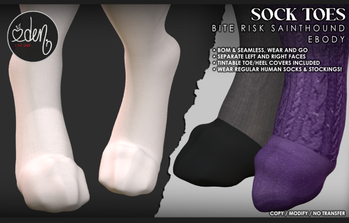 eden. // Sock Toes - Bite Risk Sainthound