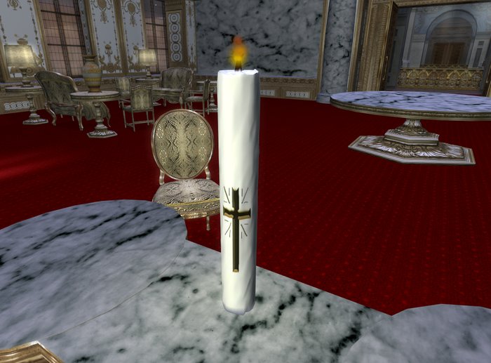 Fins - Altar candle "Jet cross" - 80cm