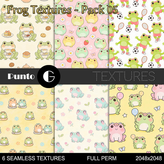 Second Life Marketplace - Full Perm Textures - Frog Pack 05
