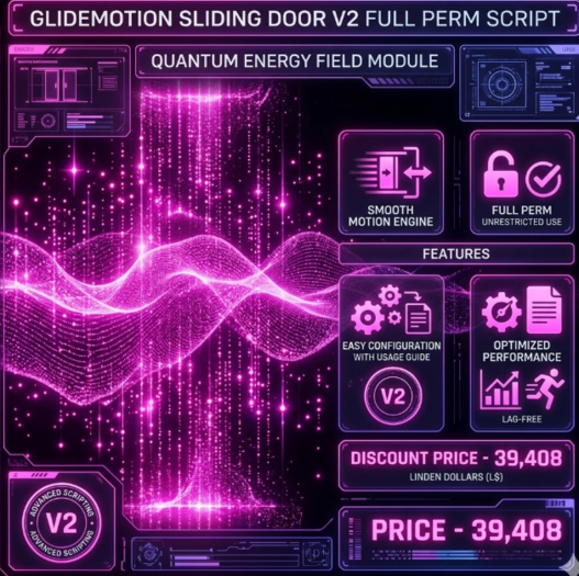 Second Life Marketplace - GlideMotion Sliding Door V2 Full Perm Script ...