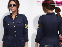 Full Perm Female Button Front Military Officer Uniform Jacket Blazer for Maitreya 5.3 LaraX Ebody Reborn Legacy Slink