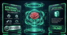Eternal Red Rose V1.2 Full Perm Script ( With Notecard of How to Use This Script & its Benefit )
