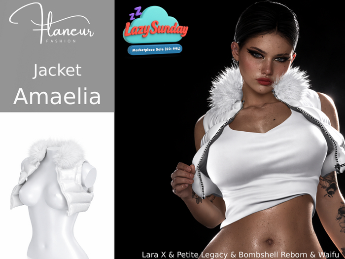 [Flaneur] Amaelia Jacket White 