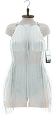 Asteria"Lucia" Fringed Top - Short White