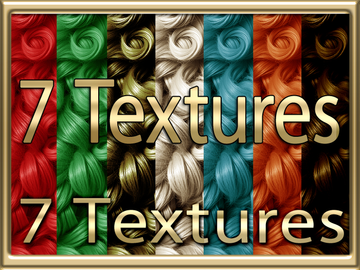 [ Curly hair Seamless 05 ] 7 Textures