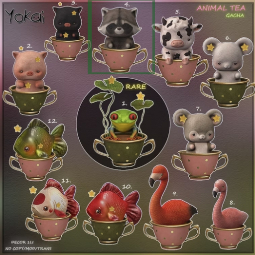 4.YOKAI - Animal Tea GACHA - Raccoon Cup