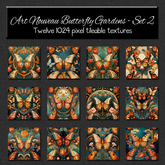 *Wallflowers* Art Nouveau Butterfly Gardens - Set 2