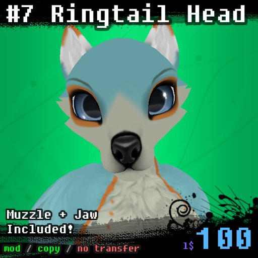#7 Sparkle Dog - Ringtail Head
