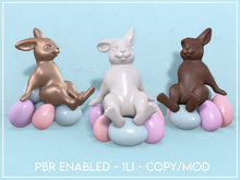 Bunny Sitting on Eggs Figurine