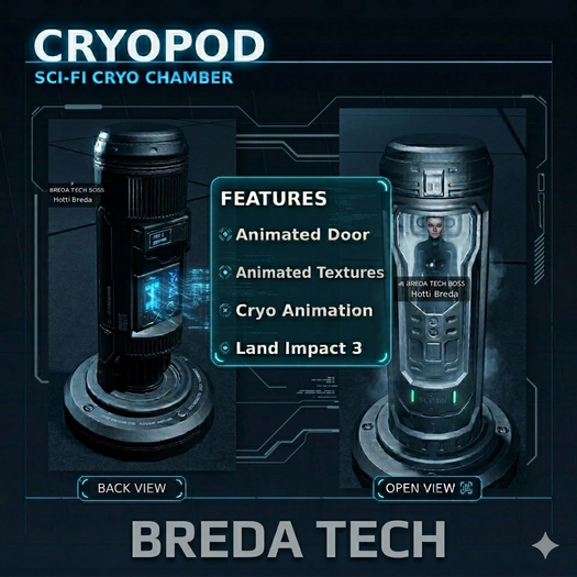 Second Life Marketplace - BREDA TECH CRYOPOD 2.0 BOX