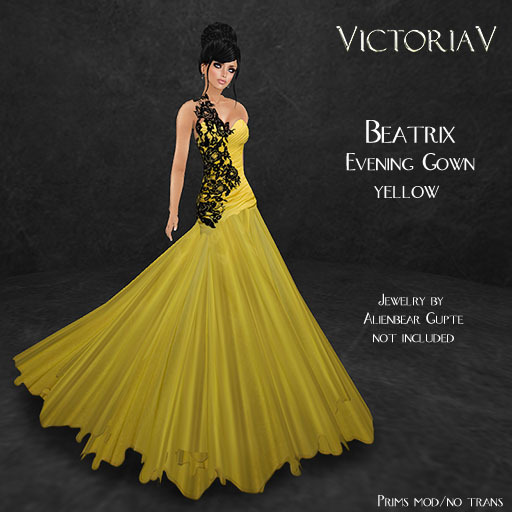 VictoriaV - Beatrix Evening Gown Yellow