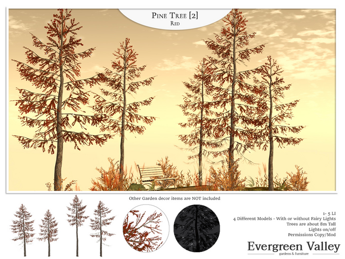 Pine Tree [2] Autumn Red