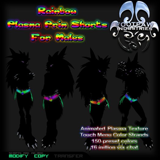 [FPI] Plasma Prim Shorts Male RainBbow
