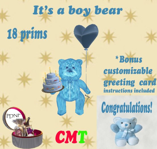 PDN: ITS A BOY BEAR BOXED