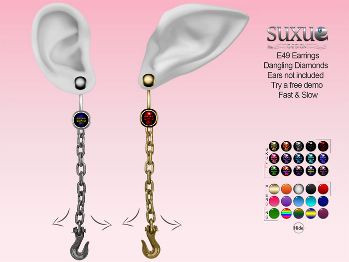 Dangling Skull Earring
