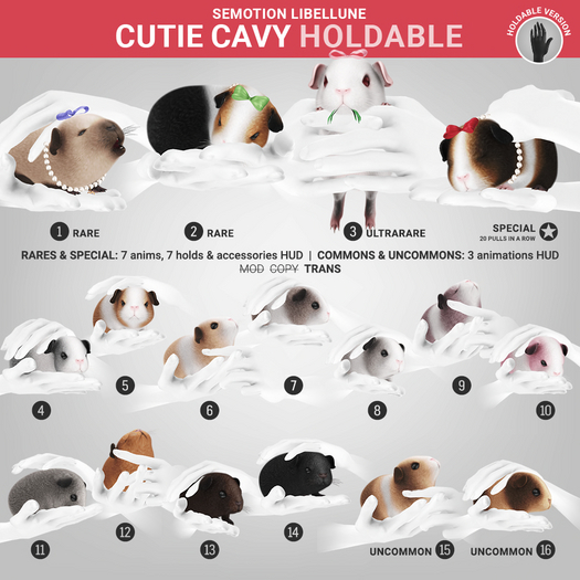 SEmotion Libellune Cutie Cavy Holdable UNCOMMON 16