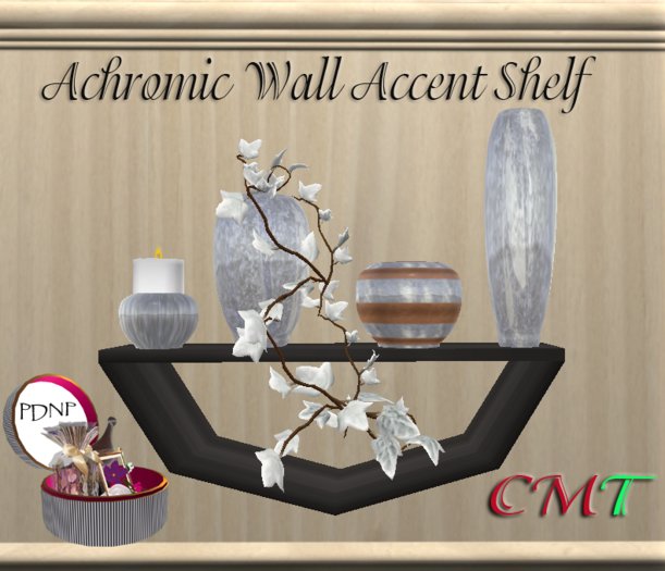 PDN: WALL ACCENT SHELF (BOXED) ACHROMIC 