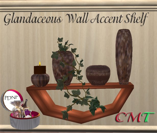 PDN: WALL ACCENT SHELF (BOXED) GLANDACEOUS 
