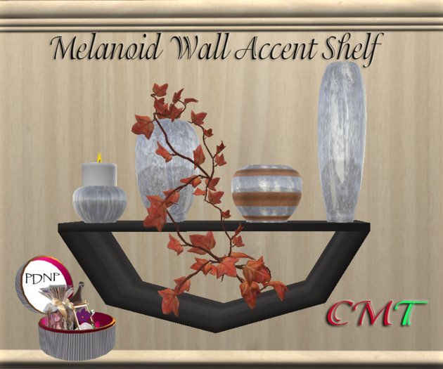 PDN:  WALL ACCENT SHELF (BOXED) MELANOID
