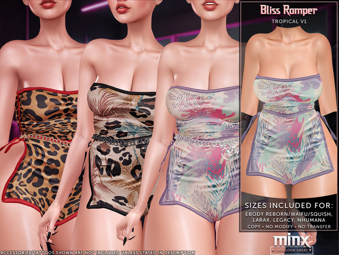 Minx - Bliss Romper - Tropical V1 (add me)