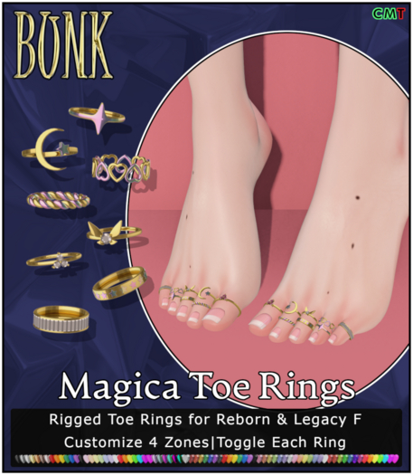 Bunk. Magica Toe Rings