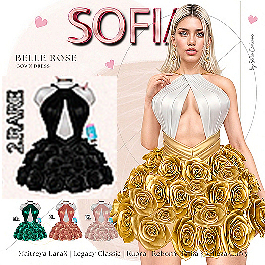 2. SOFIA. Belle Rose Mini Dress. Black / 2 RARE