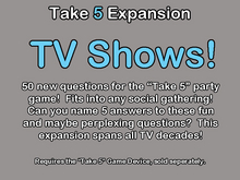 Take 5 Expansion - TV Shows