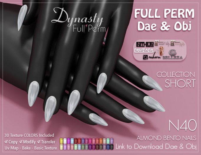 Dynasty - Nails BENTO Almond Short N40 Dae & Obj