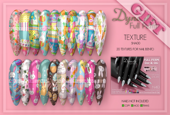 *GIFT* Dynasty - TEXTURES Nails BENTO N40 - SNA00