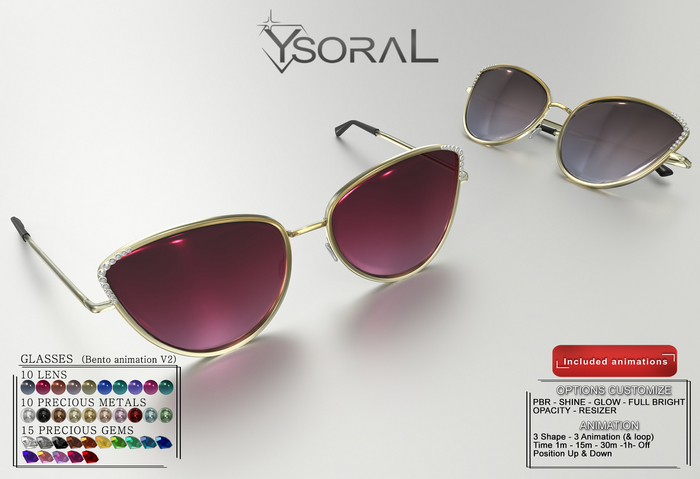 ~ Ysoral ~.: Glasses Athena:.(ANIMATION BENTO) V2