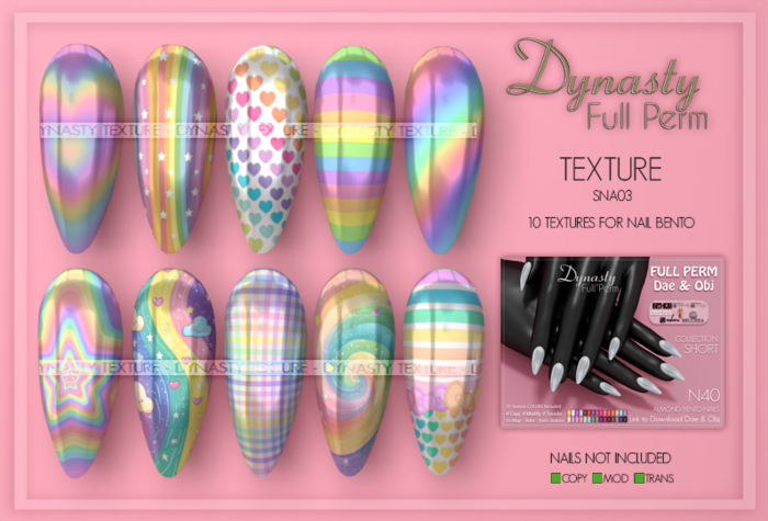 Dynasty - TEXTURES Nails BENTO N40 - SNA03