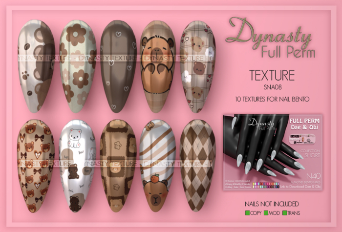 Dynasty - TEXTURES Nails BENTO N40 - SNA08