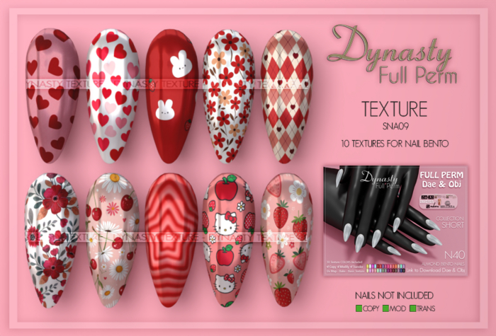 Dynasty - TEXTURES Nails BENTO N40 - SNA09