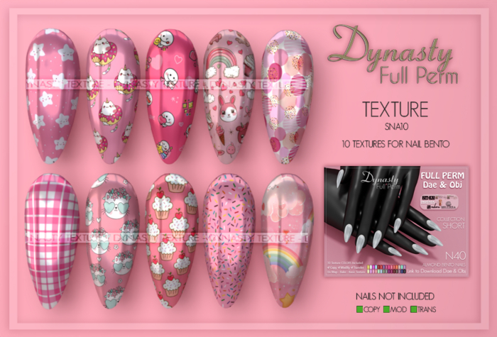 Dynasty - TEXTURES Nails BENTO N40 - SNA10