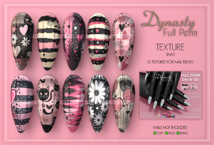 Dynasty - TEXTURES Nails BENTO N40 - SNA11