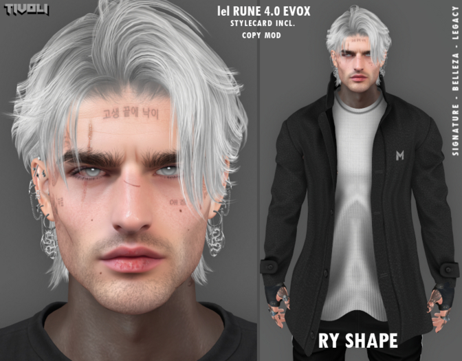 -Tivoli inc - Rune Shape lelutka Rune head 4.0 EVOX