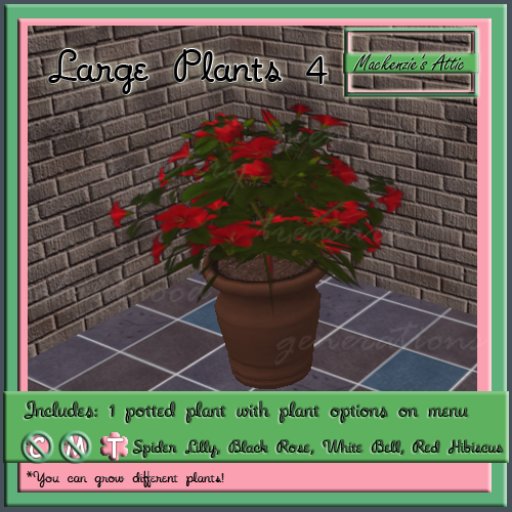 [M.A.] Misc Large  Potted Plants 4 (Boxed-Transfer)