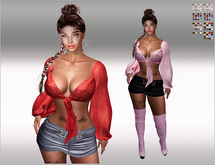 SET Top,Skirt,Boots 116x Color HUD,full Pack