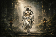 Shadow Monk Warrior – Stylized Samurai Statue