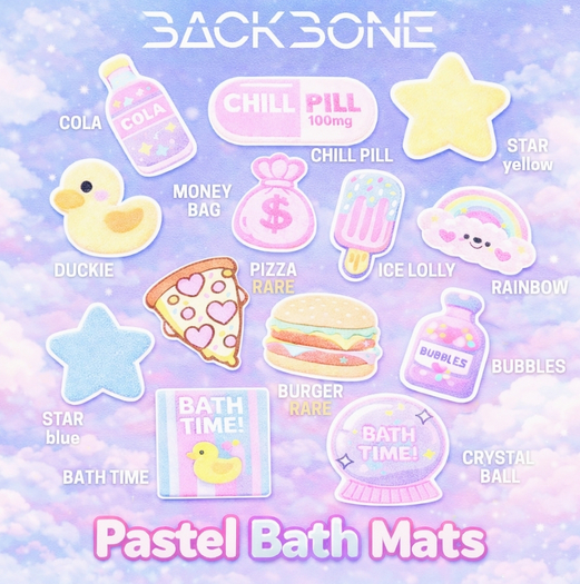 BackBone - Pastel Bath Mats - Bath Time