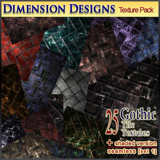 Dimension Designs Gothic Tiles Set 1 w/ shadings