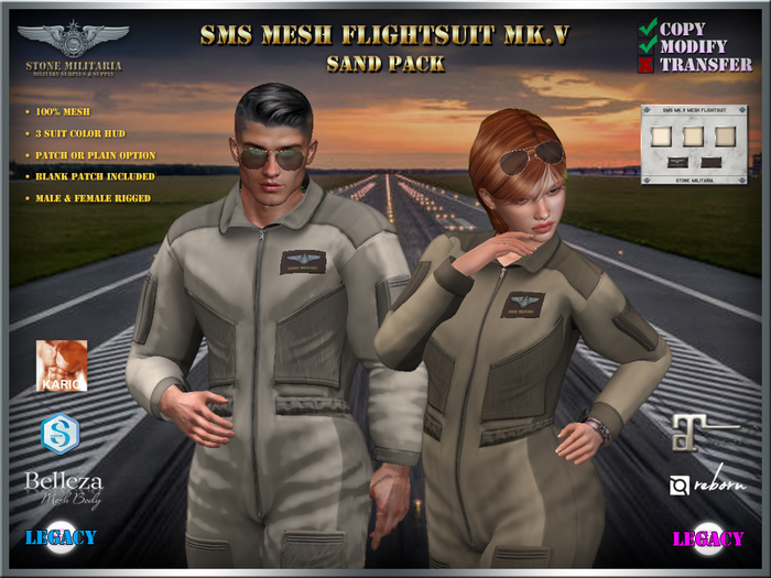 SMS Mk.V Mesh Flightsuit - SAND PACK